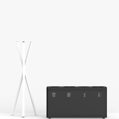 Ditch waste sorting bin