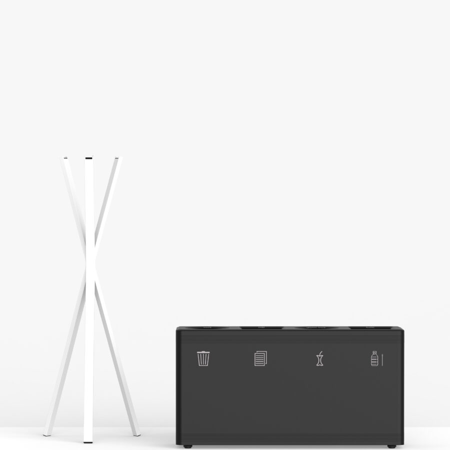 Ditch waste sorting bin