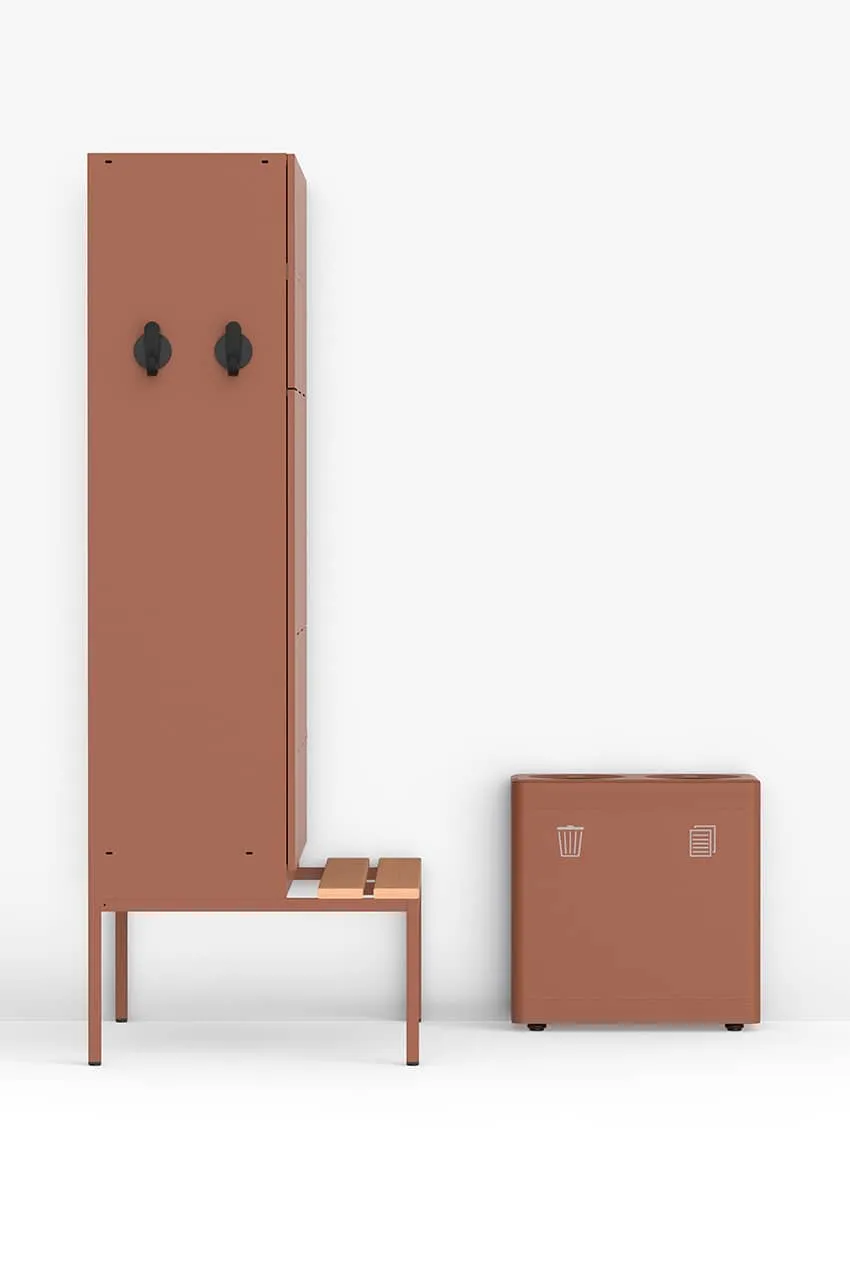 Aquarius locker with bench