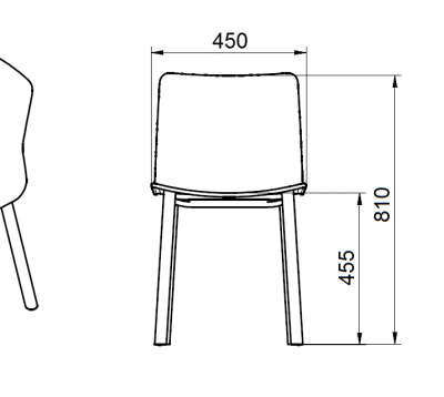Bulo VVD Bistro 4 wooden legs