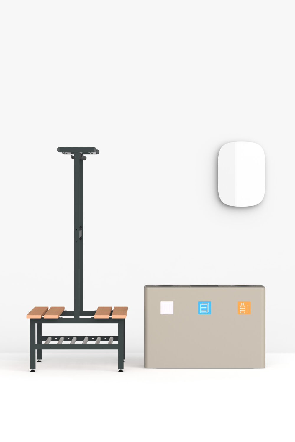 Dunk waste sorting bin